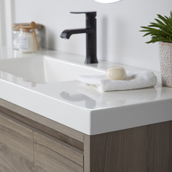 Mercury Row® Altenburg 48.5'' Wall Mounted Single Bathroom Vanity with